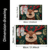 VIAMA Christmas Reindeer Door Mat Anti-Slip Entrance Carpet Comfortable Winter Bathroom Kitchen Floor Mat Home Decoration