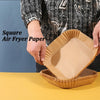 50/100Pcs Air Fryer Disposable Paper Air Fryer Accessories Square Round Oil-proof  Liner Non-Stick Mat for Kitchen Oven Baking