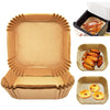 50/100Pcs Air Fryer Disposable Paper Air Fryer Accessories Square Round Oil-proof  Liner Non-Stick Mat for Kitchen Oven Baking