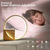 Hot Selling-Wake Up Night Light With Alarm Clock For Bedroom 3 Level Dimmable Touch Table Lamp With White Noise For Kids,Wake Up