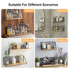 Spice Rack For Kitchen Hanging Wooden Spice Jar Storage Shelf Wall Kitchen Organizer Seasoning Holder Kitchen Accessories